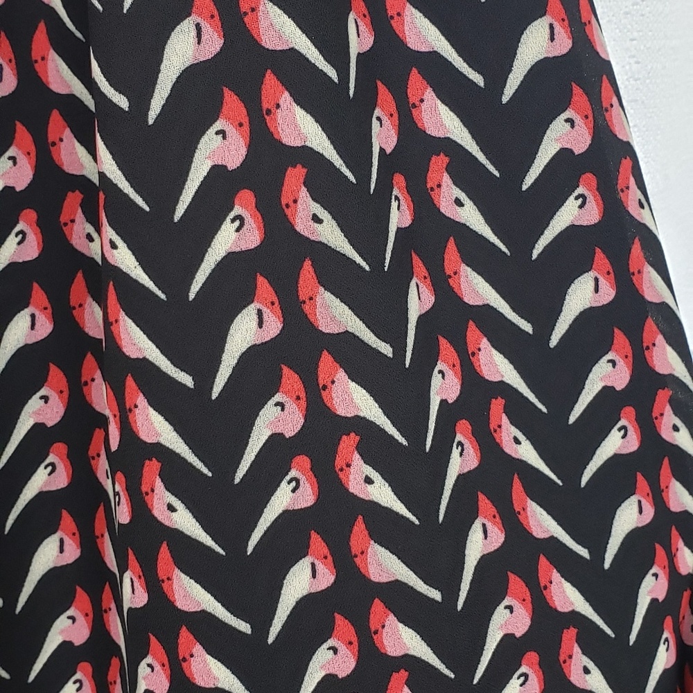 Doe & Rae Bird Pattern Dress Small - Picture 5 of 5